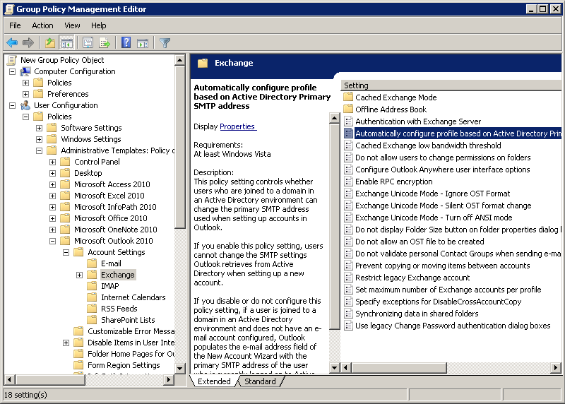 Active Directory Settings