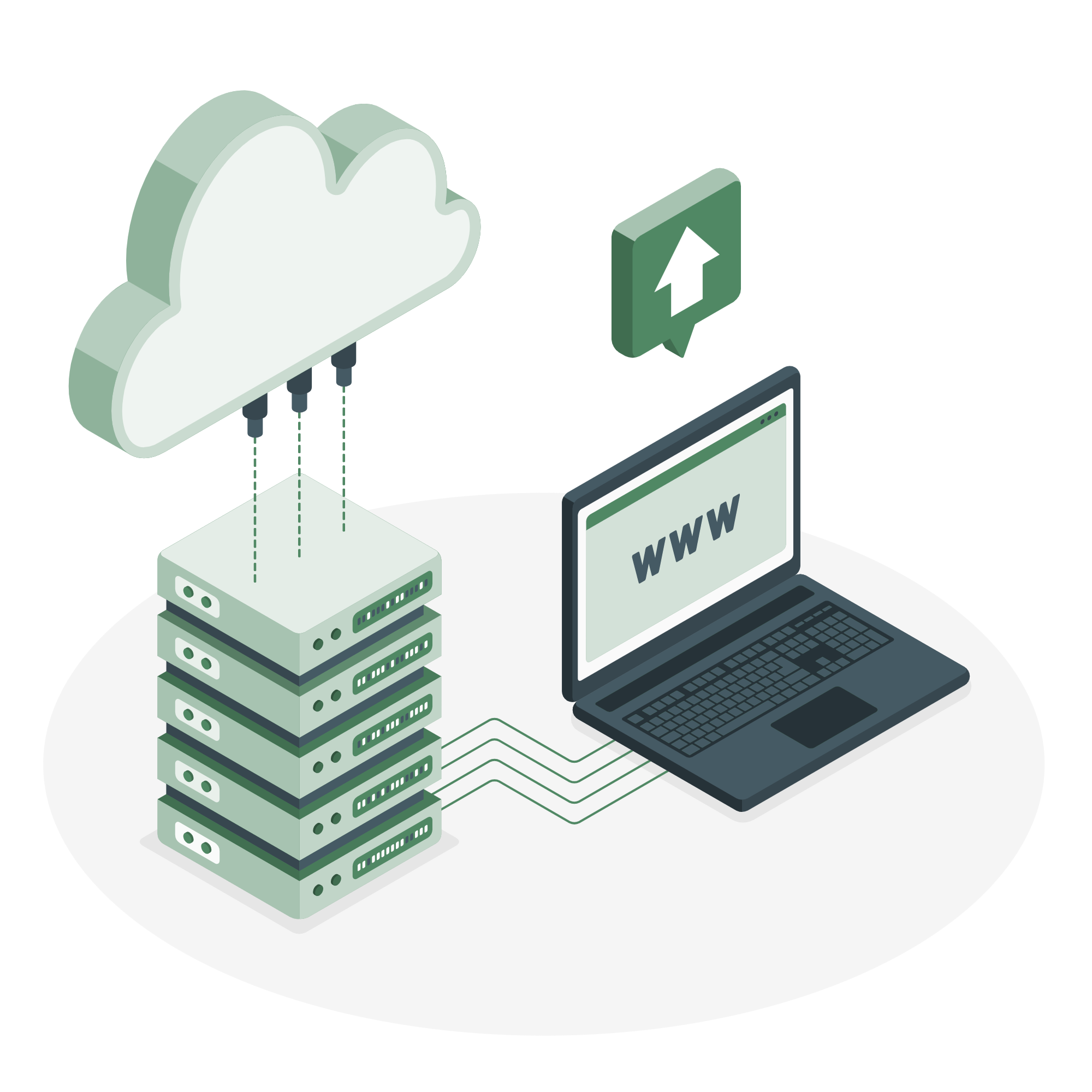 Cloud hosting-amico icon