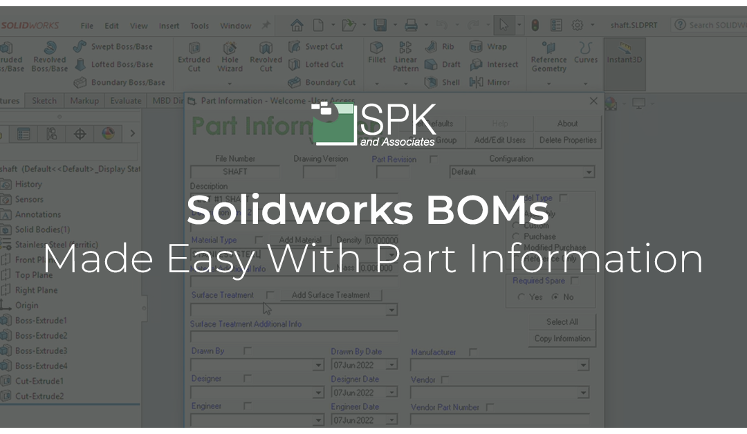 Solidworks Training: How To Use Part Information