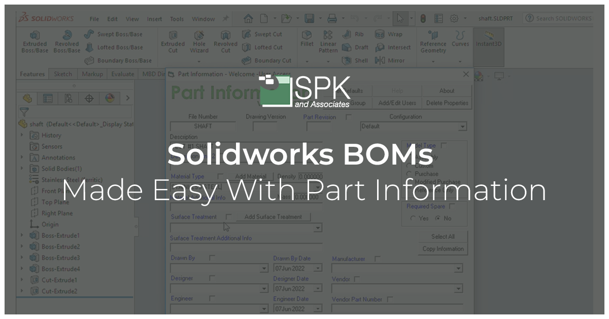 Solidworks BOMs Made Easy With Part Information featured image