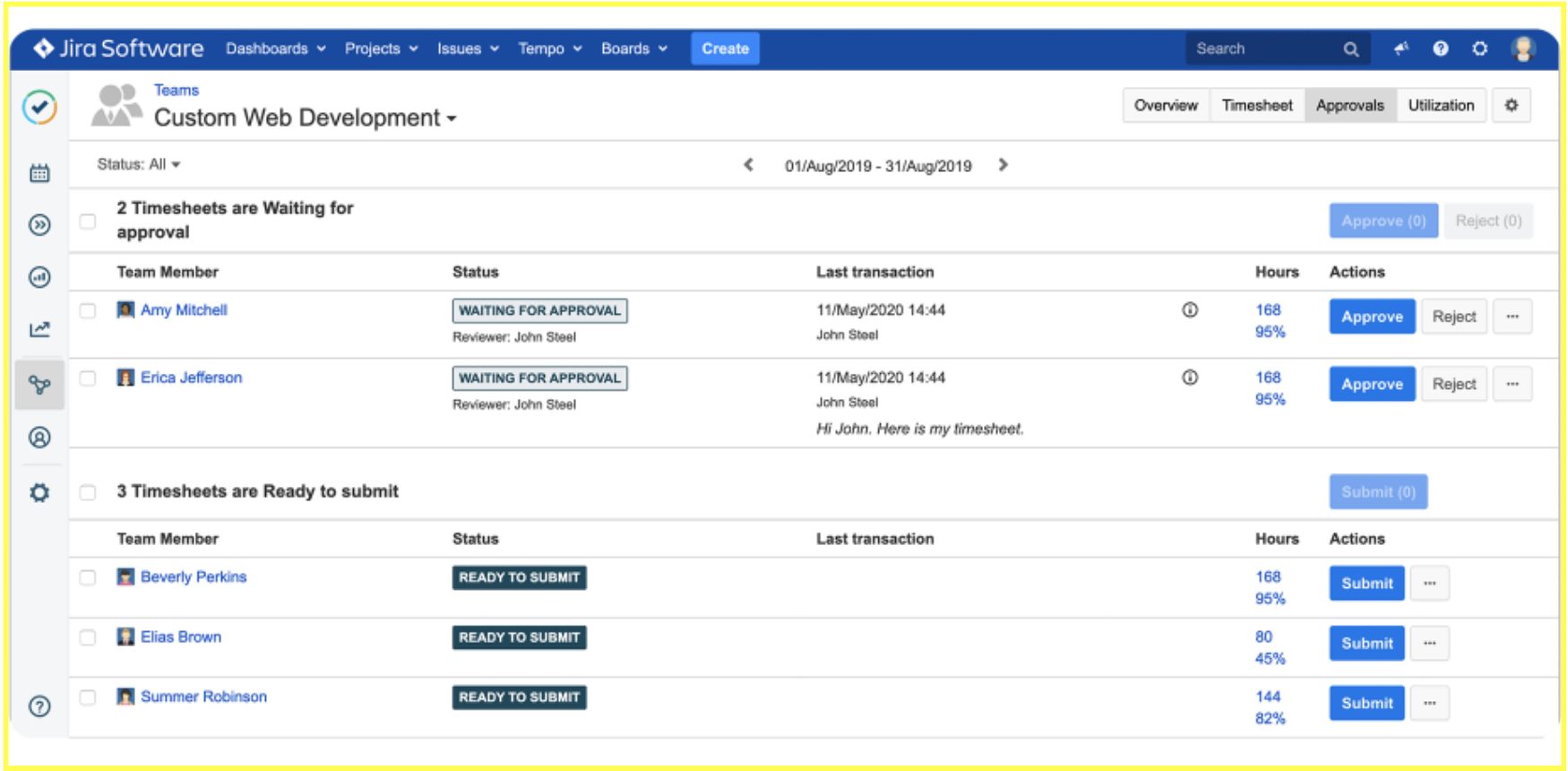 Tempo Timesheets Time tracking