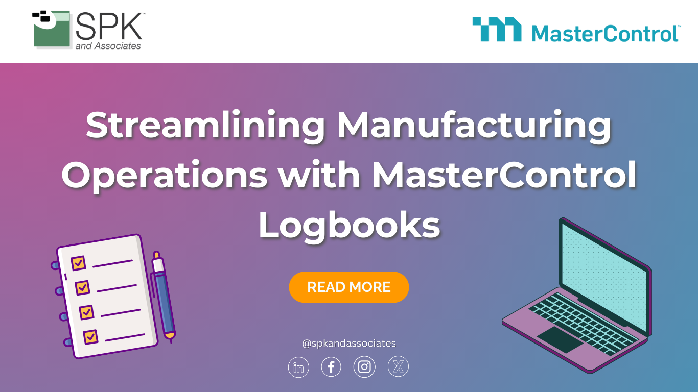 mastercontrol logbooks manufacturing logbook