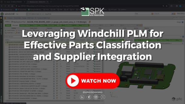 Leveraging Windchill PLM for Effective Parts Classification and Supplier Integration