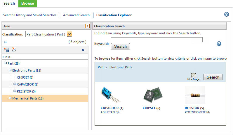 parts classification in windchill supplier integration