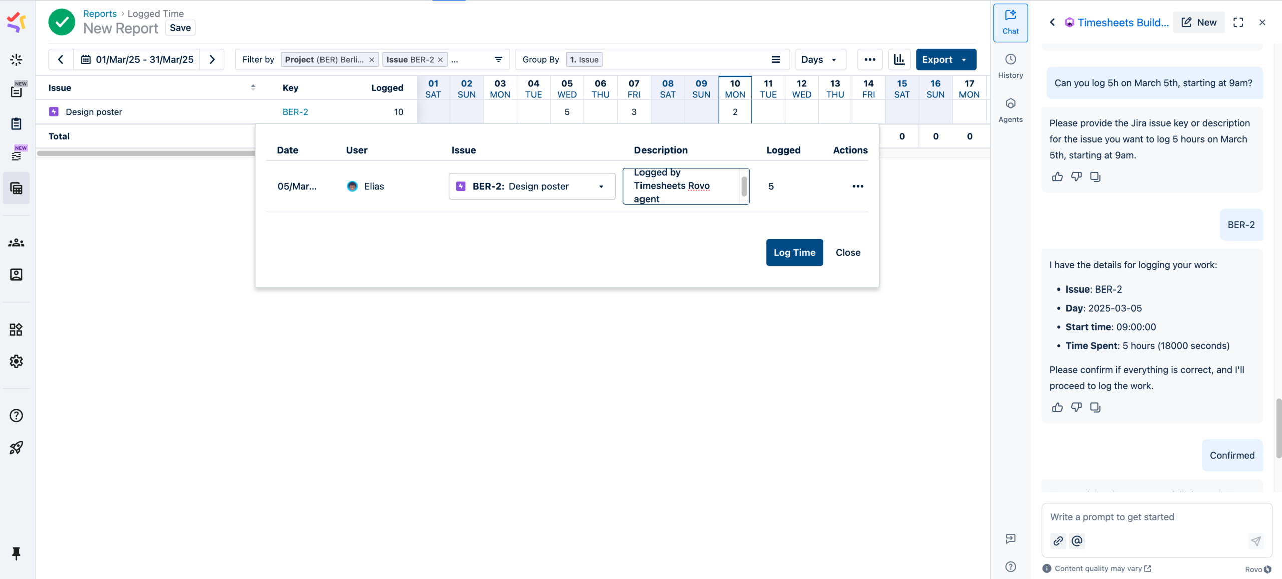 Timesheets Worklog Assistant